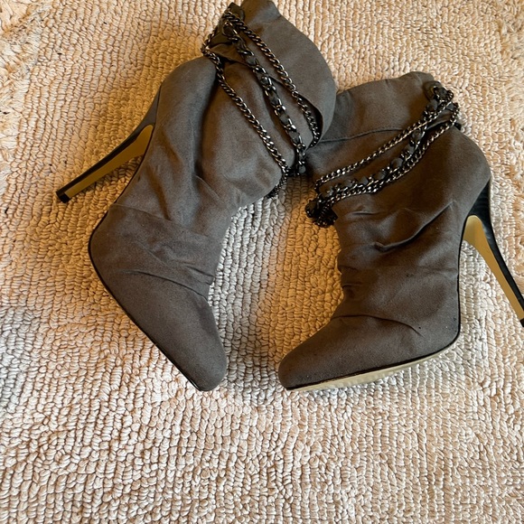 High heel fabric material high heel boots - Picture 1 of 7